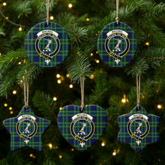 MacNeil of Colonsay Modern Tartan Crest Christmas Ceramic Ornament
