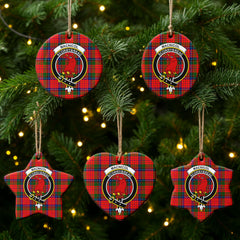 MacNicol (of Scorrybreac) Tartan Crest Christmas Ceramic Ornament