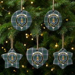 McDowall Tartan Crest Christmas Ceramic Ornament
