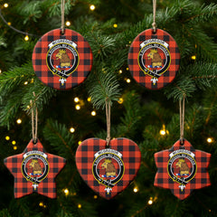 McGregor Rob Roy Ancient Tartan Crest Christmas Ceramic Ornament