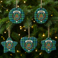 McKenzie Ancient Tartan Crest Christmas Ceramic Ornament