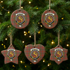 McKintosh Hunting Weathered Tartan Crest Christmas Ceramic Ornament