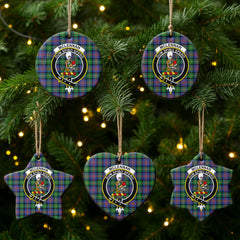 McLennan Ancient Tartan Crest Christmas Ceramic Ornament