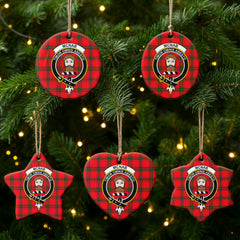 McNab Modern Tartan Crest Christmas Ceramic Ornament