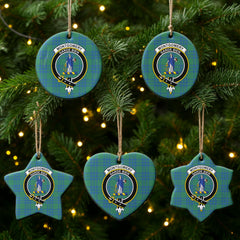 Montgomery Ancient Tartan Crest Christmas Ceramic Ornament