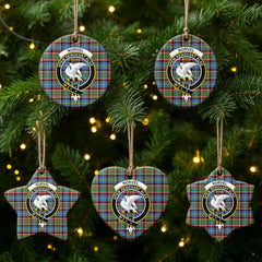 Norvel (or Norvill) Tartan Crest Christmas Ceramic Ornament