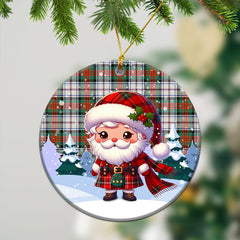 McDuff Dress Ancient Tartan Christmas Ceramic Ornament - Santa Claus In Kilt Style