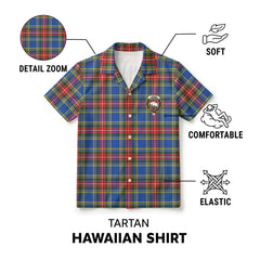 Beaton Modern Tartan Crest Hawaiian Shirt