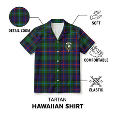 Campbell of Cawdor Modern Tartan Crest Hawaiian Shirt