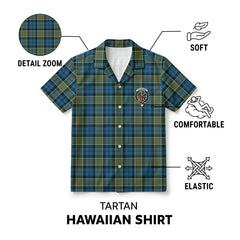 Colquhoun Ancient Tartan Crest Hawaiian Shirt
