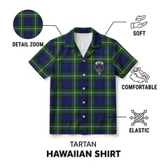 Forbes Modern Tartan Crest Hawaiian Shirt