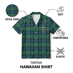 Graham of Menteith Ancient Tartan Crest Hawaiian Shirt