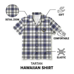 Hannay Modern Tartan Crest Hawaiian Shirt