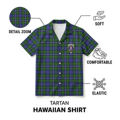 Robertson Hunting Modern Tartan Crest Hawaiian Shirt