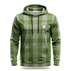 Cunningham Dress Green Dancers Tartan Crest Hoodie