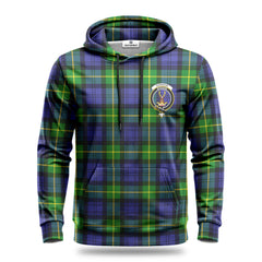 Gordon Modern Tartan Crest Hoodie