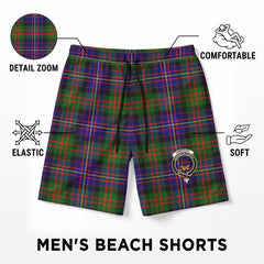 Cameron of Erracht Modern Tartan Crest Men's Beach Shorts