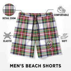 Dennistoun Tartan Crest Men's Beach Shorts