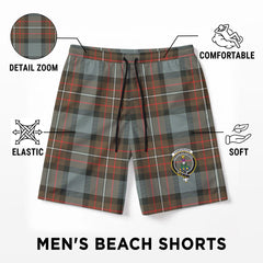 Fergusson Weathered Tartan Crest Men's Beach Shorts