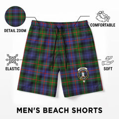 Fleming Tartan Crest Men's Beach Shorts