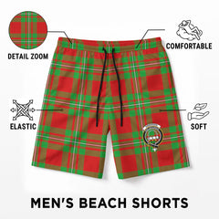 Grierson Tartan Crest Men's Beach Shorts