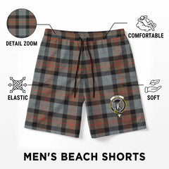 Gunn Weathered Tartan Crest Men's Beach Shorts