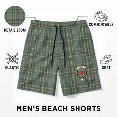 Kelly Dress Tartan Crest Men's Beach Shorts