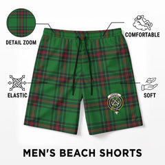 Kinnear Tartan Crest Men's Beach Shorts