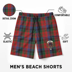 Leith Tartan Crest Men's Beach Shorts