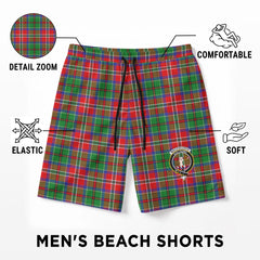 MacCulloch (McCulloch) Tartan Crest Men's Beach Shorts