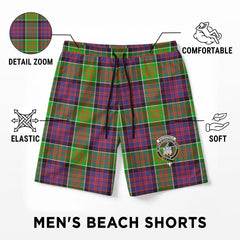 MacDonald (Clan Ranald) Tartan Crest Men's Beach Shorts
