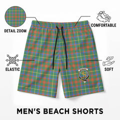 MacIntosh Hunting Ancient Tartan Crest Men's Beach Shorts