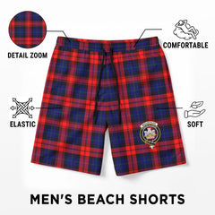 MacLachlan Modern Tartan Crest Men's Beach Shorts