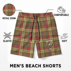 MacMillan Old Weathered Tartan Crest Men's Beach Shorts