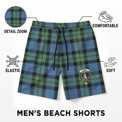 McKay Ancient Tartan Crest Men's Beach Shorts
