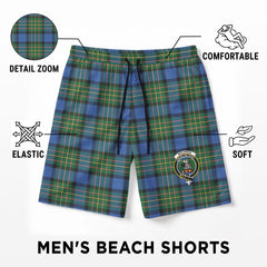 McLaren Ancient Tartan Crest Men's Beach Shorts