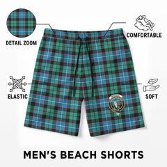 Mitchell Ancient Tartan Crest Men's Beach Shorts