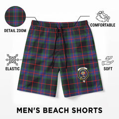Nairn Tartan Crest Men's Beach Shorts