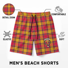 Scrymgeour Tartan Crest Men's Beach Shorts