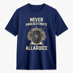 Allardice Tartan Crest 2D T-shirt - Never Underestimate Style