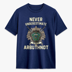Arbuthnot Ancient Tartan Crest 2D T-shirt - Never Underestimate Style