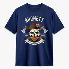 Burnett Tartan Crest 2D T-shirt - Alba Skull Style