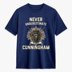 Cunningham Hunting Modern Tartan Crest 2D T-shirt - Never Underestimate Style