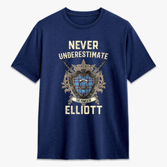 Elliott Ancient Tartan Crest 2D T-shirt - Never Underestimate Style