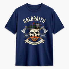 Galbraith Modern Tartan Crest 2D T-shirt - Alba Skull Style