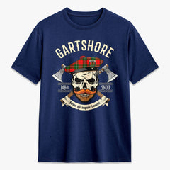 Gartshore Tartan Crest 2D T-shirt - Alba Skull Style