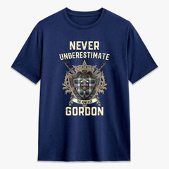 Gordon Dress Modern Tartan Crest 2D T-shirt - Never Underestimate Style