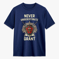 Grant Modern Tartan Crest 2D T-shirt - Never Underestimate Style