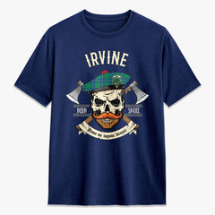 Irvine Ancient Tartan Crest 2D T-shirt - Alba Skull Style