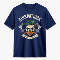 Kirkpatrick Ancient Tartan Crest 2D T-shirt - Alba Skull Style